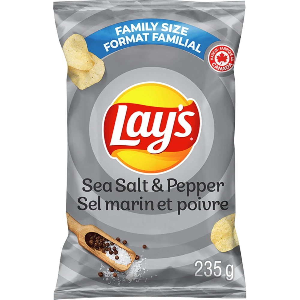 Sea Salt & Pepper Flavoured Potato Chips