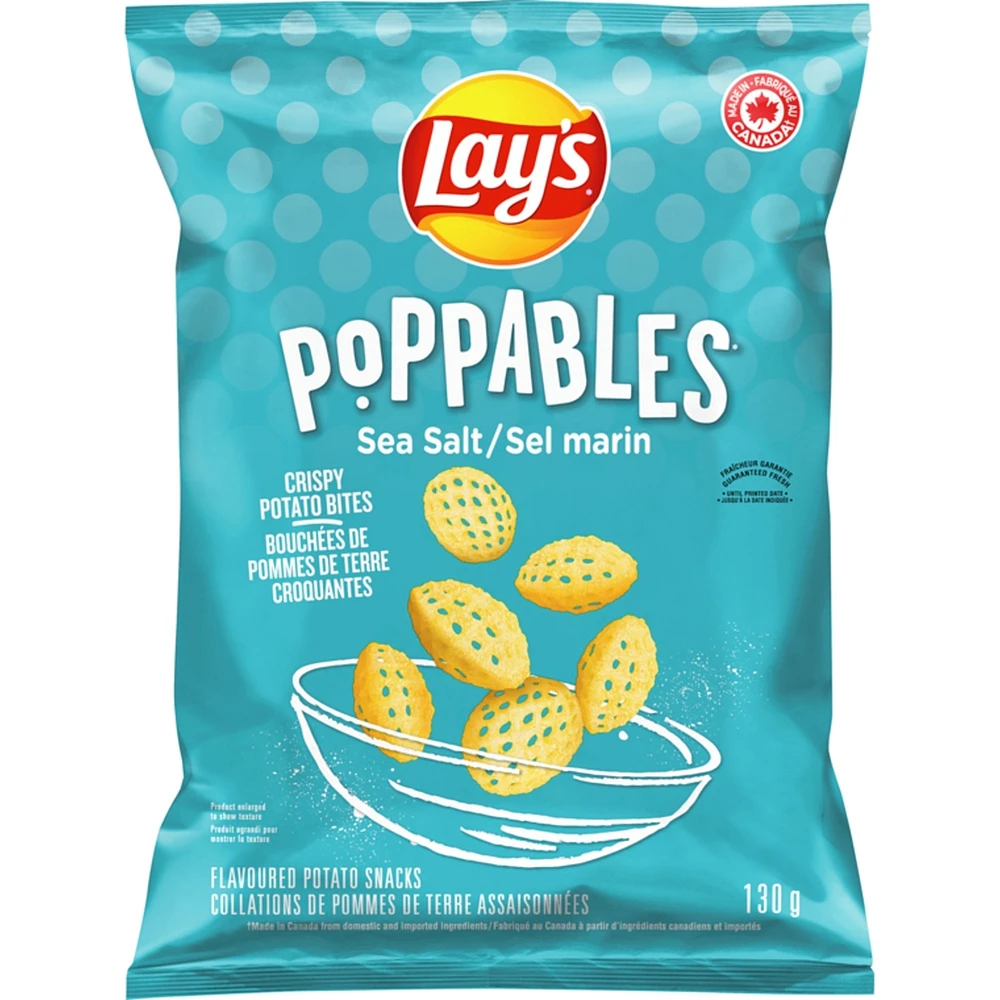 Poppables Sea Salt flavoured potato snacks