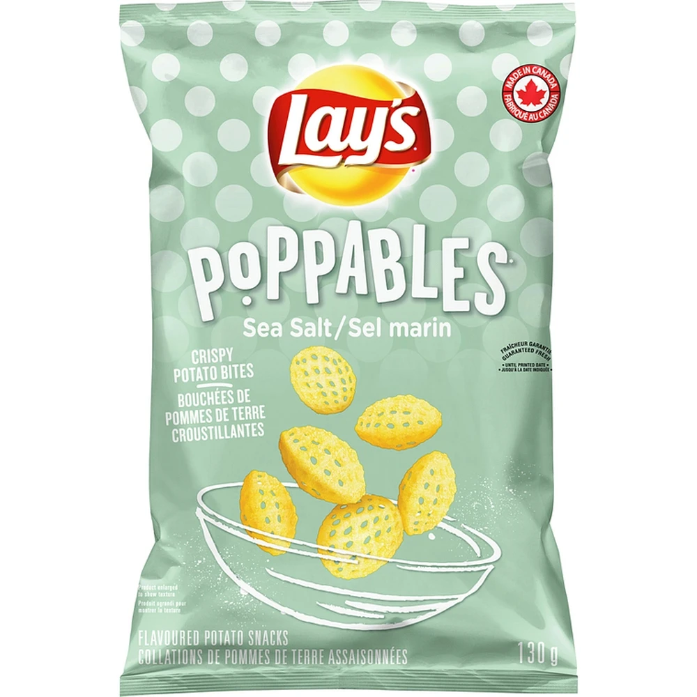 Poppables Sea Salt flavoured potato snacks