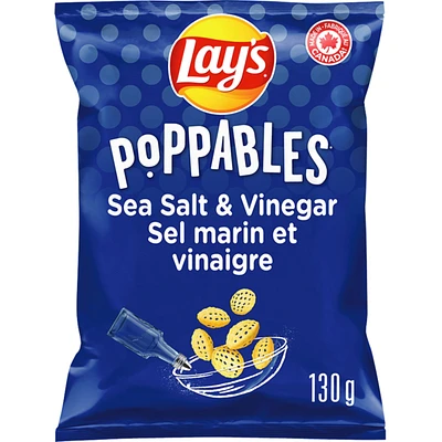 Poppables Sea Salt & Vinegar flavoured potato snacks