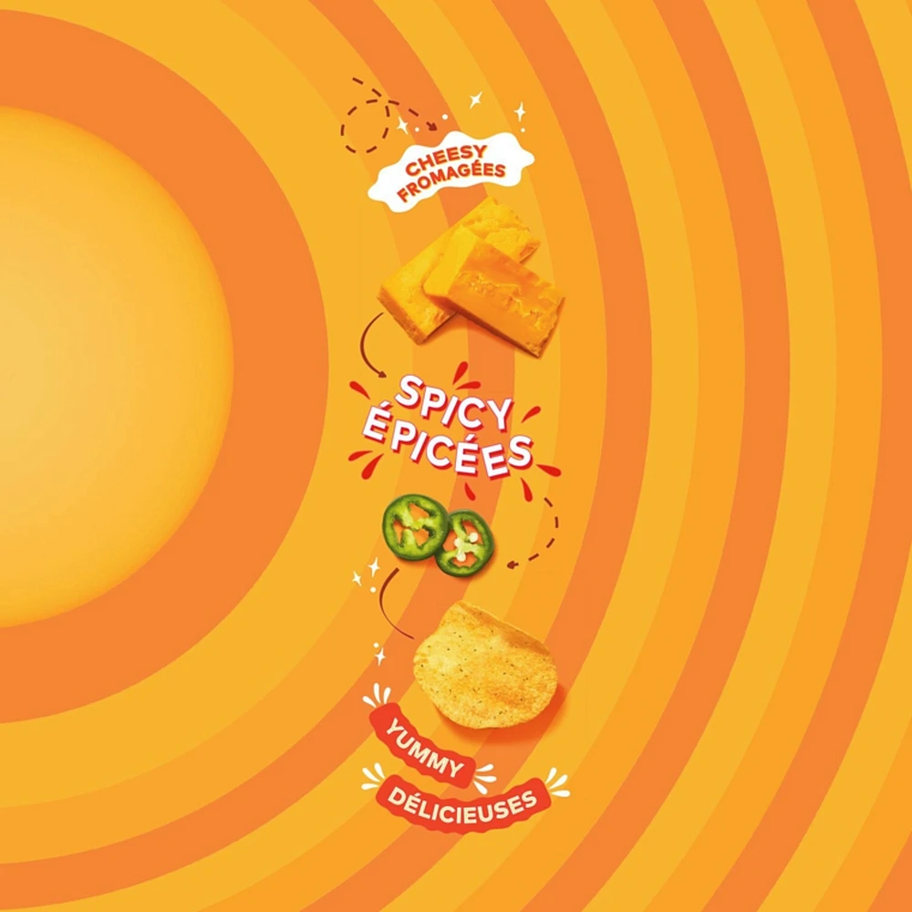Cheddar Jalapeño flavoured potato chips