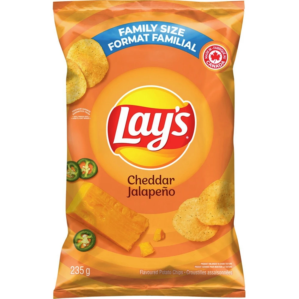 Cheddar Jalapeño flavoured potato chips