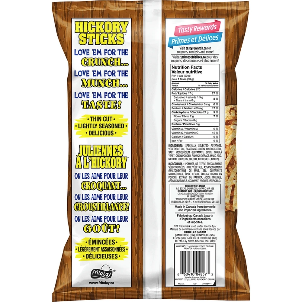 Hickory Sticks Hostess Original Flavour Potato Sticks 275g