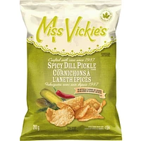 Spicy Dill Pickle flavour kettle cooked potato chips 200g