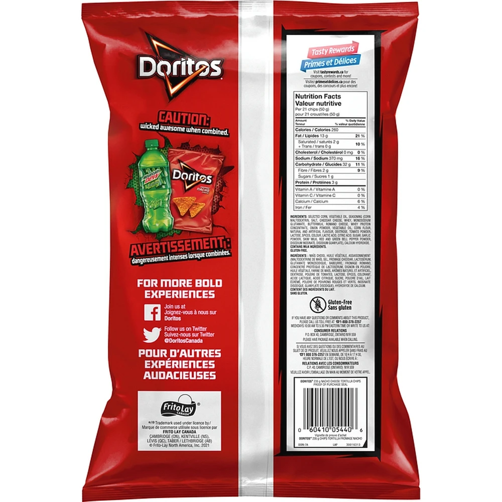 Nacho Cheese flavoured tortilla chips
