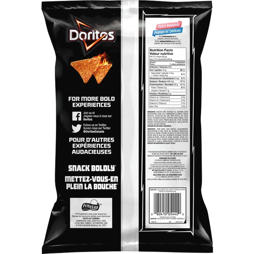 Sweet Chili Heat! flavoured tortilla chips