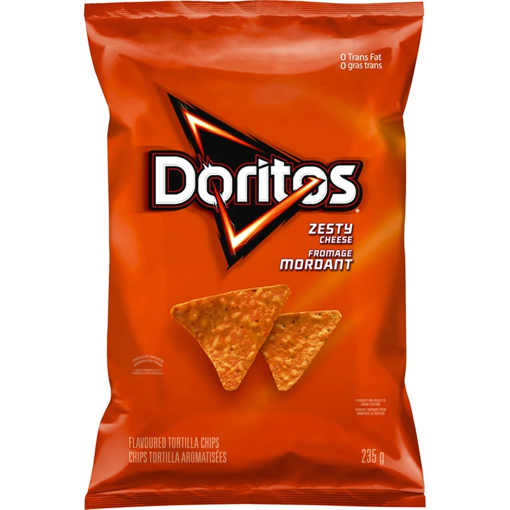 Zesty Cheese flavoured tortilla chips