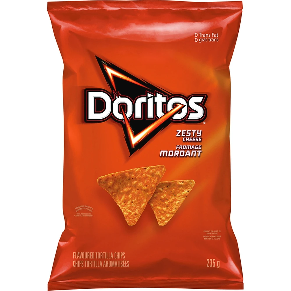 Zesty Cheese flavoured tortilla chips