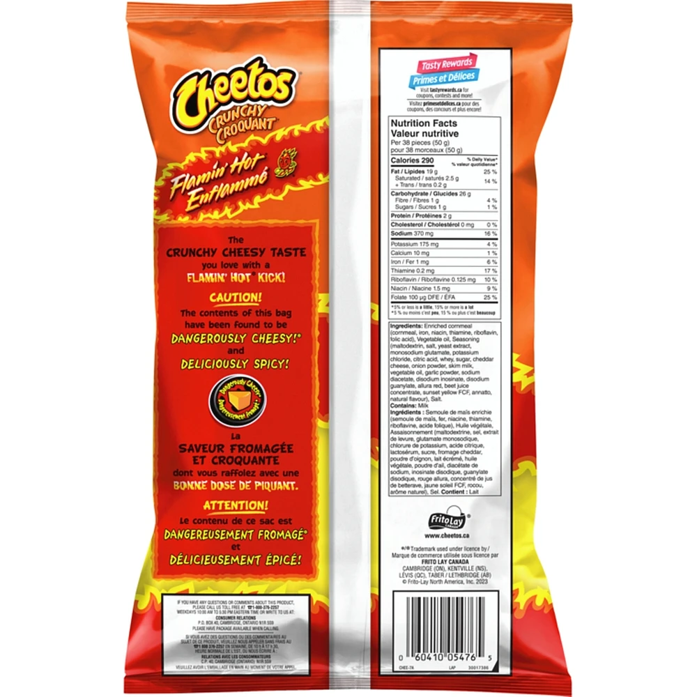 Crunchy Flamin' Hot Cheese Flavoured Snacks