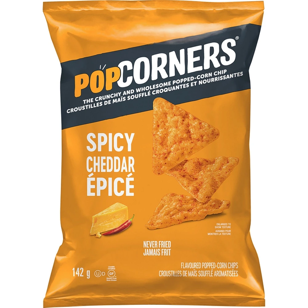 Spicy Cheddar Flavoured Popped-Corn Chips 142g