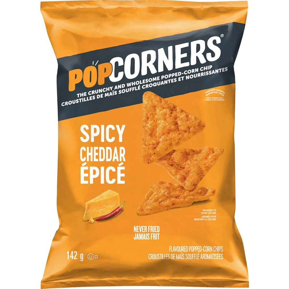 Spicy Cheddar Flavoured Popped-Corn Chips 142g