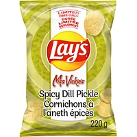 Spicy Dill Pickle Flavoured Potato Chips