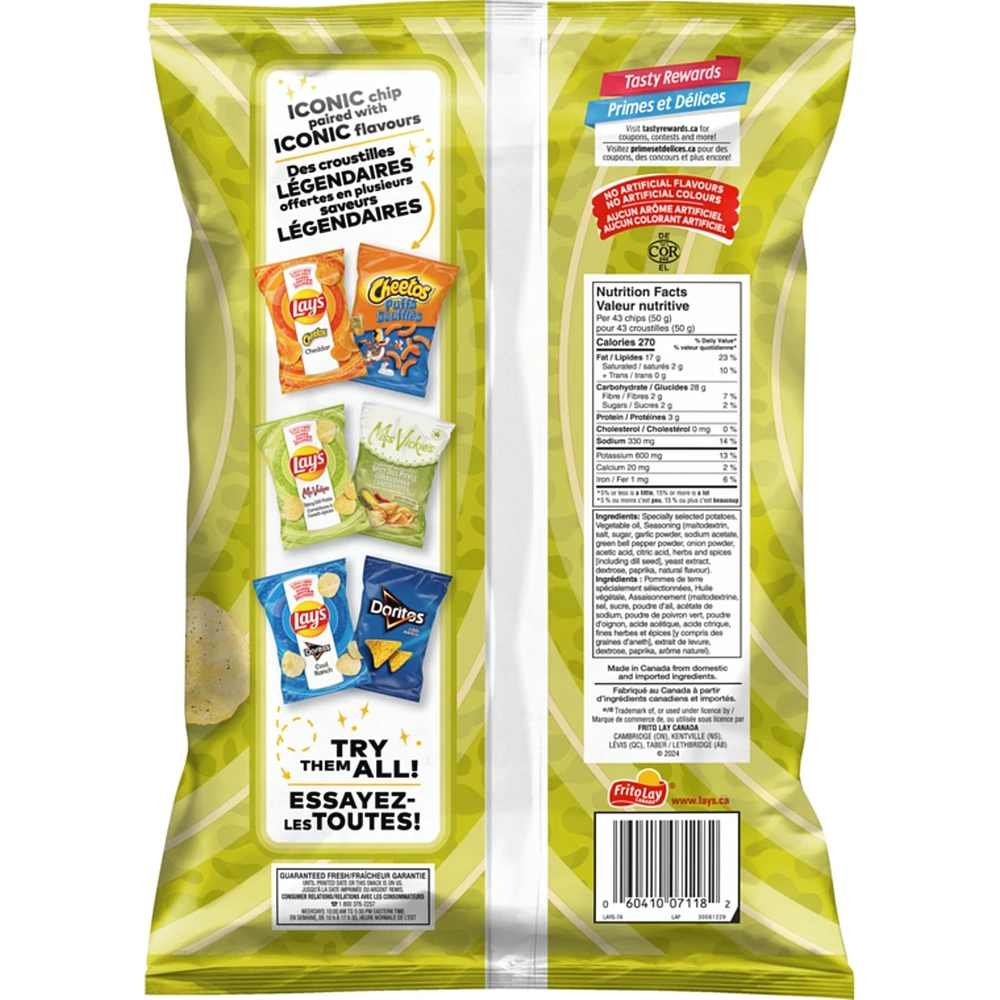 Spicy Dill Pickle Flavoured Potato Chips