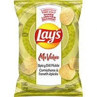 Spicy Dill Pickle Flavoured Potato Chips