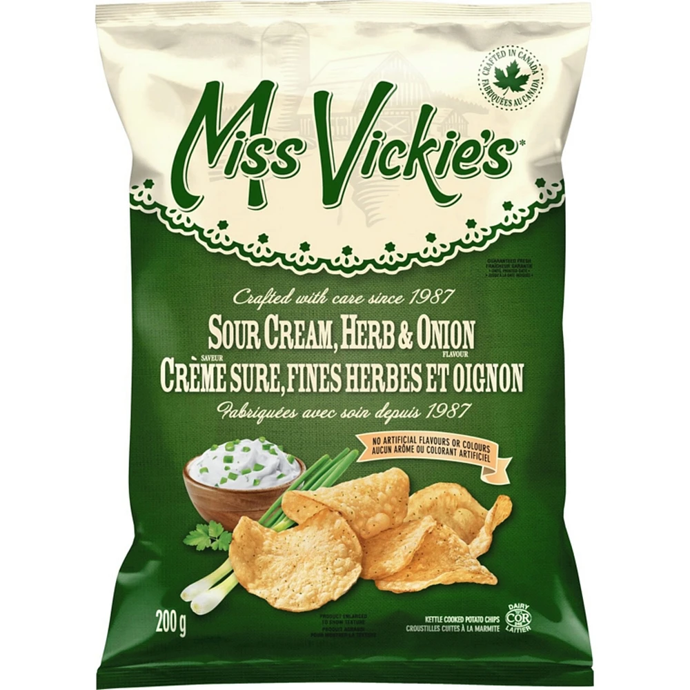 Sour Cream, Herb & Onion Kettle Cooked Potato Chips