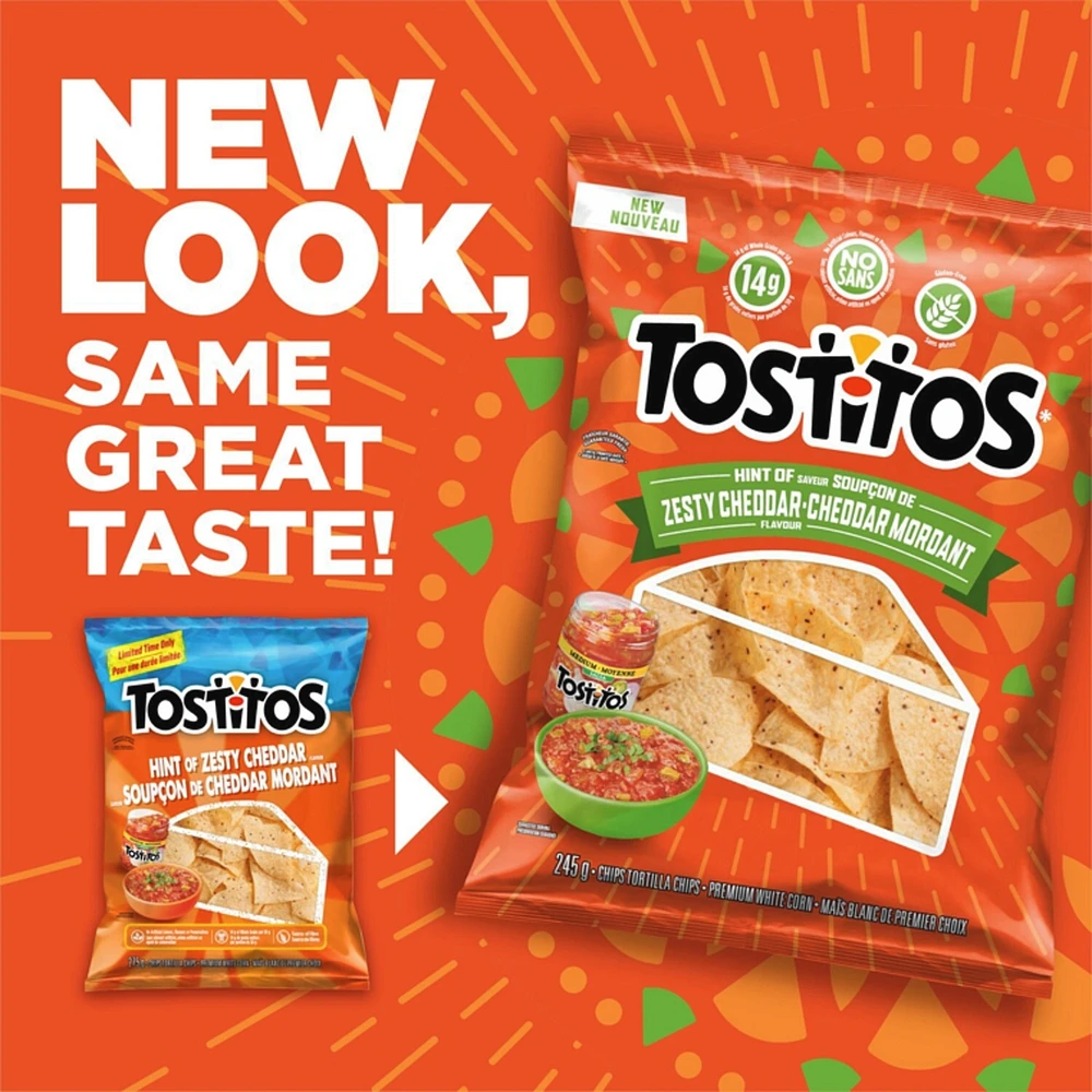 Hint of Zesty Cheddar Tortilla Chips