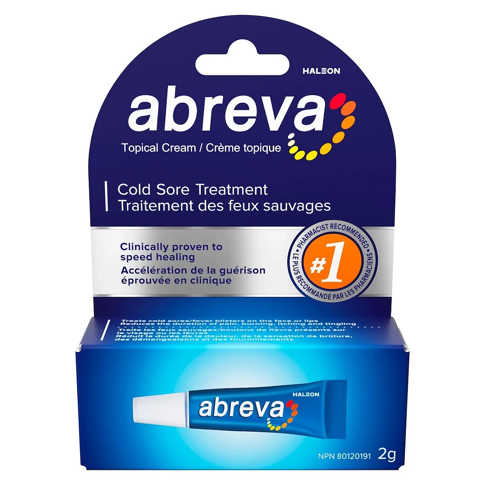 Abreva Cold Sore Treatment cream Tube 2g