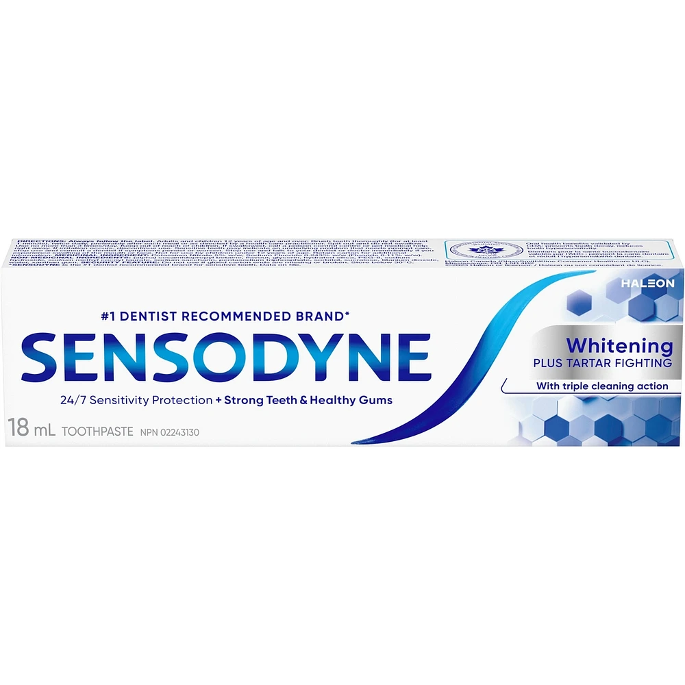 SENSODYNE Whitening plus Tartar Fighting Daily Sensitivity Toothpaste, 18ml