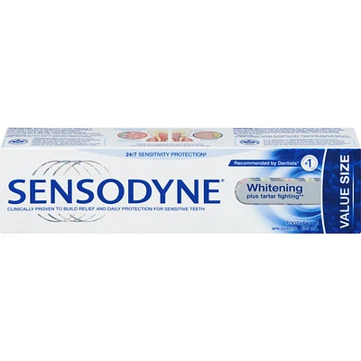 SENSODYNE Whitening plus Tartar Fighting Daily Sensitivity Toothpaste, Mint 75ml