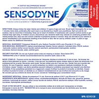 SENSODYNE Whitening plus Tartar Fighting Daily Sensitivity Toothpaste, Mint 75ml