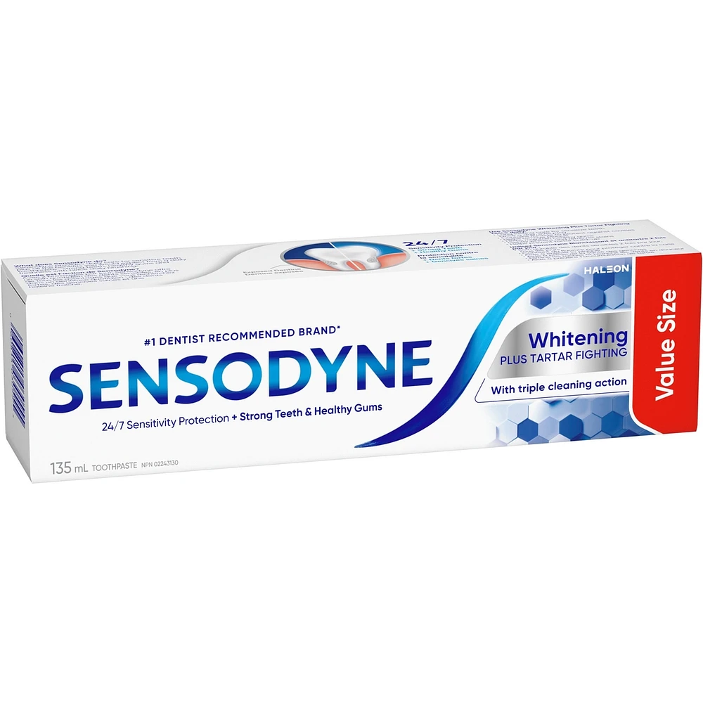 SENSODYNE Whitening plus Tartar Fighting Daily Sensitivity Toothpaste, Mint 75ml