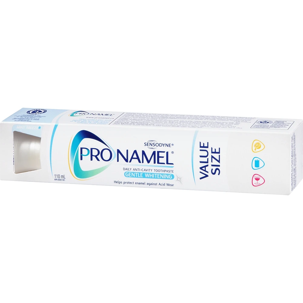 ProNamel Gentle Whitening Enamel Care Toothpaste, Mint Breeze, 110mL Value Size