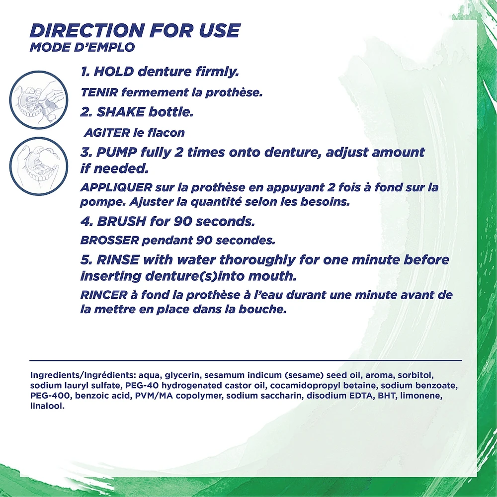Polident Foam Fresh Cleanse Denture Cleaner 125mL