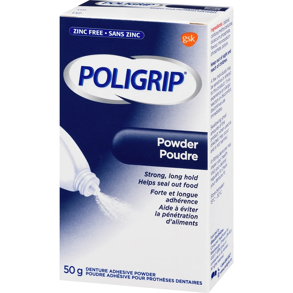 Poligrip Powder Denture Adhesive Powder, 50g