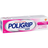 Poligrip Flavour Free Denture Adhesive Cream, 40g