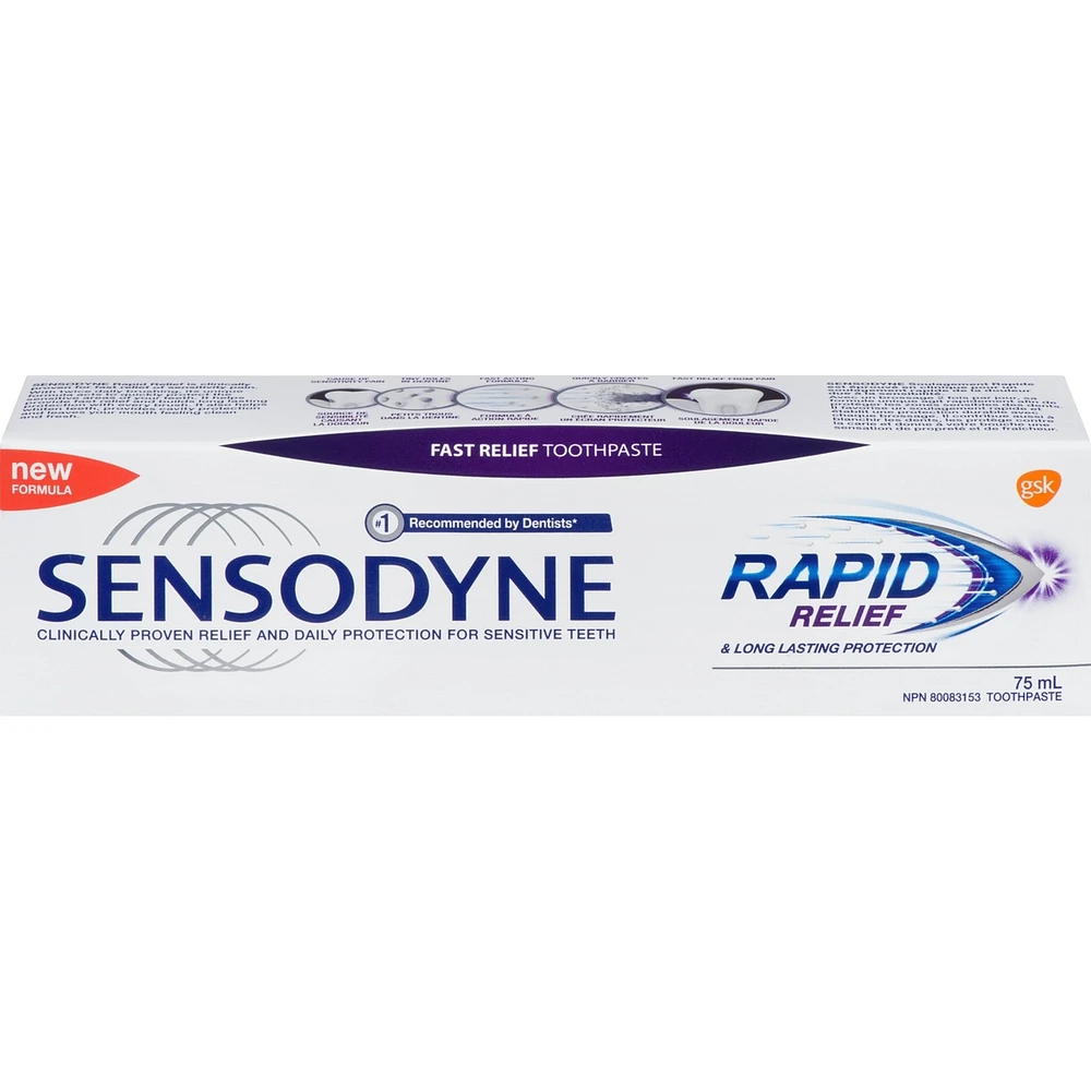 SENSODYNE Rapid Relief & Long Lasting Protection Fast Relief Toothpaste