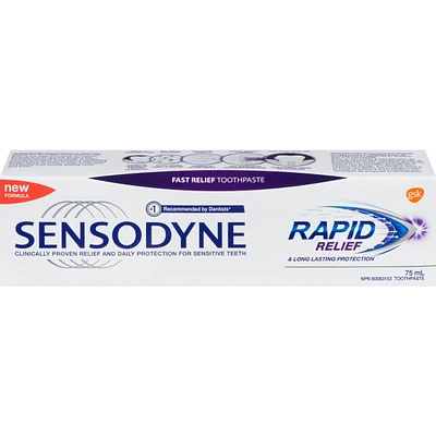 SENSODYNE Rapid Relief & Long Lasting Protection Fast Relief Toothpaste