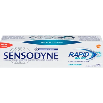 SENSODYNE Rapid Relief & Long Lasting Protection Extra Fresh Fast Relief Toothpaste