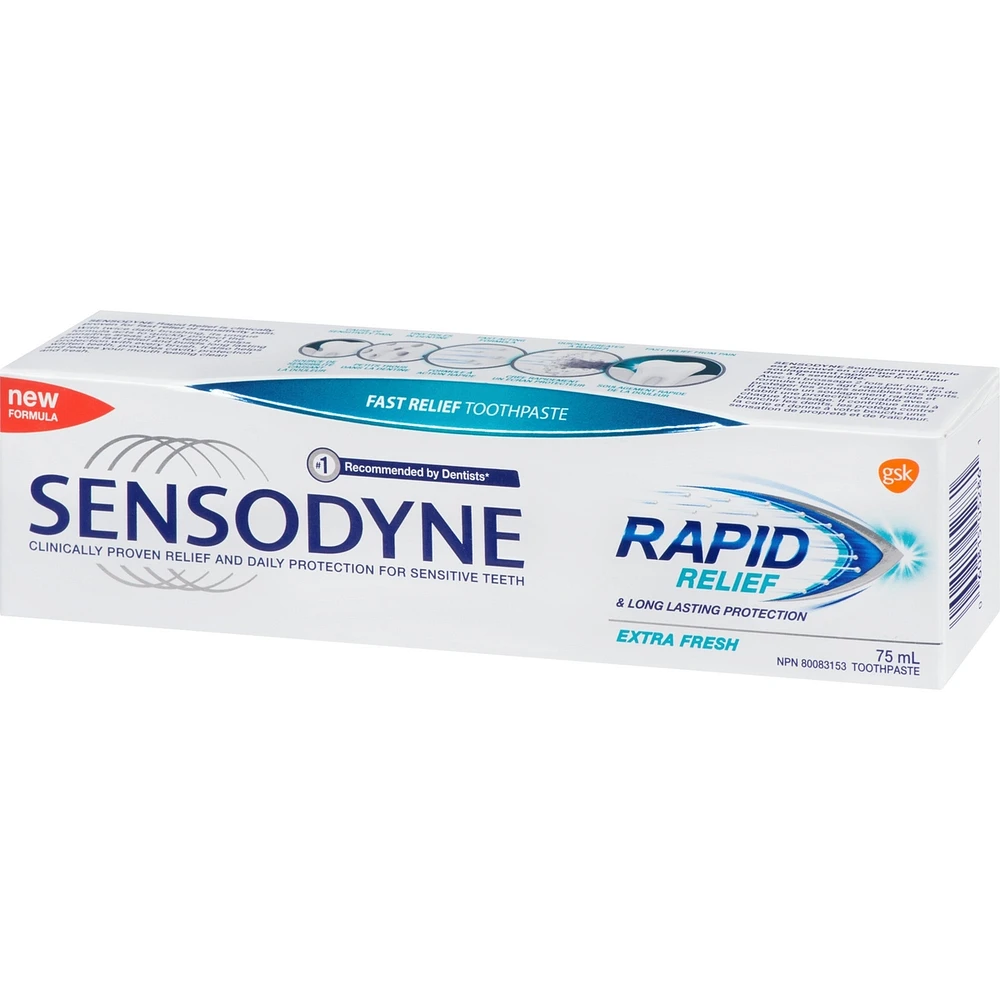 SENSODYNE Rapid Relief & Long Lasting Protection Extra Fresh Fast Relief Toothpaste