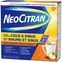 Neocitran Extra Strength Cold & Sinus Apple Cinnamon flavour hot liquid 10 pack
