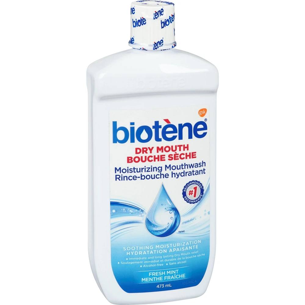 biotène Dry Mouth Moisturizing Mouthwash Fresh Mint 473 mL