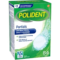 Polident Daily Denture Cleanser for Partials Triple Mint Fresh 84 tablets
