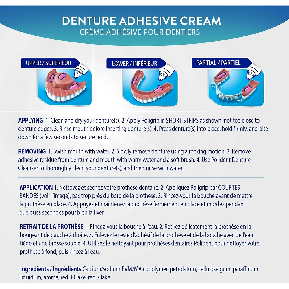 Strong Hold Denture Adhesive Cream