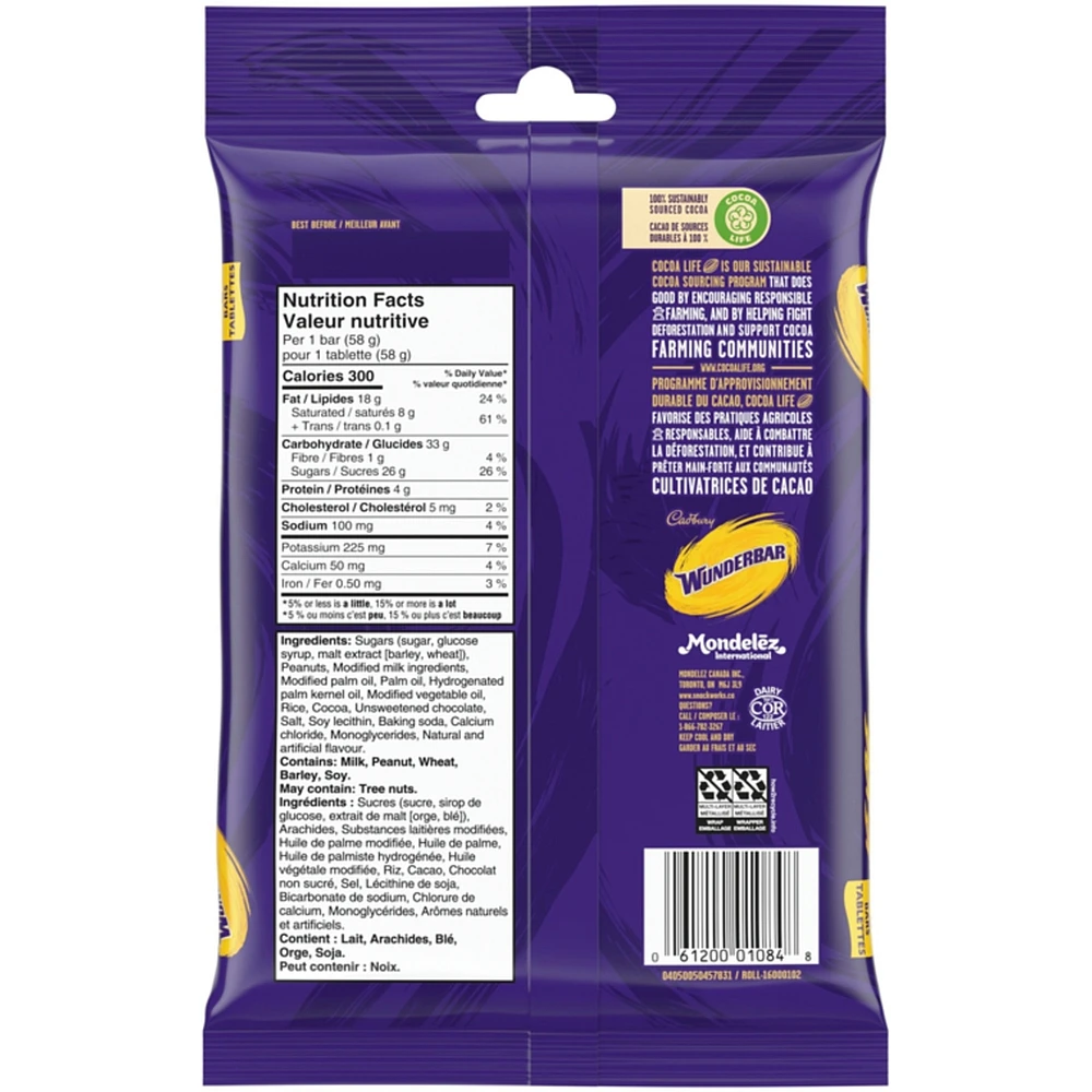 Wunderbar, Chocolatey Candy Bars, Multipack, Pack of 4