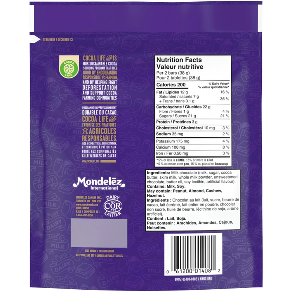 Dairy Milk, Milk Chocolate Chocolate Bar-Minis