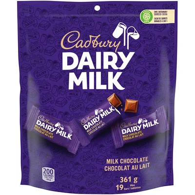 Milk Chocolate Mini Bars ( 19 Bars), The Classic Creamy Taste, Chocolate Bars