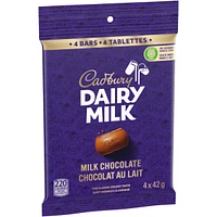 Dairy Milk, Milk Chocolate, The Classic Creamy Taste, Chocolate Bars, Multipack, Pack of 4