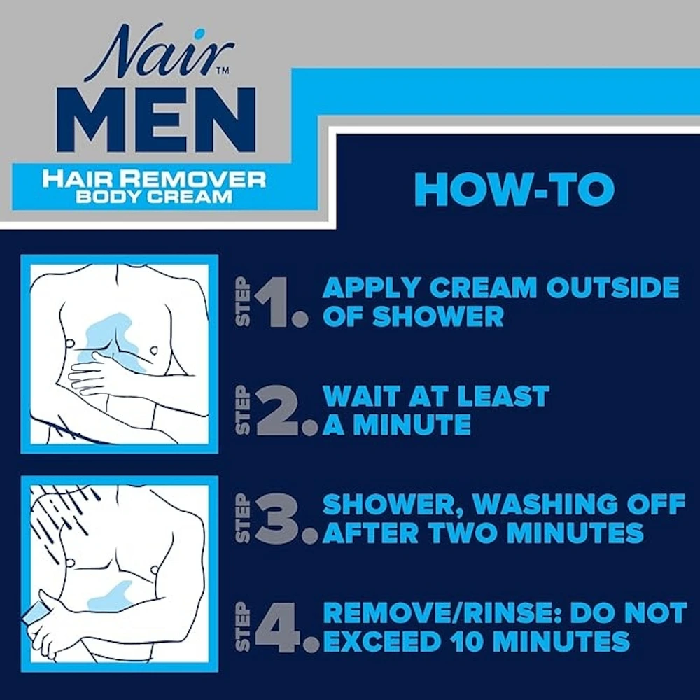 Men's Quick and Easy Hair Remover Shower Cream for Body