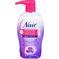 Shower Power Max Hair Remover for Coarse Hair on Legs and Body with Soothing Lavender and Vitamin E