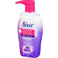 Shower Power Max Hair Remover for Coarse Hair on Legs and Body with Soothing Lavender and Vitamin E