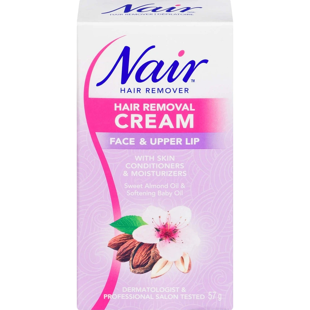 Hair Removal Cream for Face and Upper Lip with Sweet Almond Oil and Baby Oil
