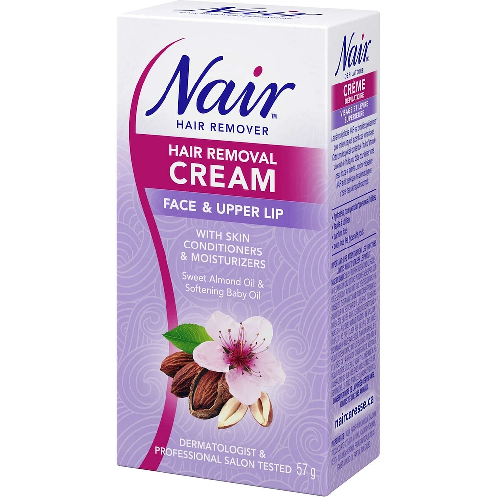 Hair Removal Cream for Face and Upper Lip with Sweet Almond Oil and Baby Oil