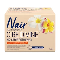 Cire Divine No Strip Resin Wax for Legs and Body, Tahitian Gardenia