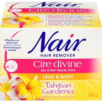 Cire Divine No Strip Resin Wax for Legs and Body, Tahitian Gardenia