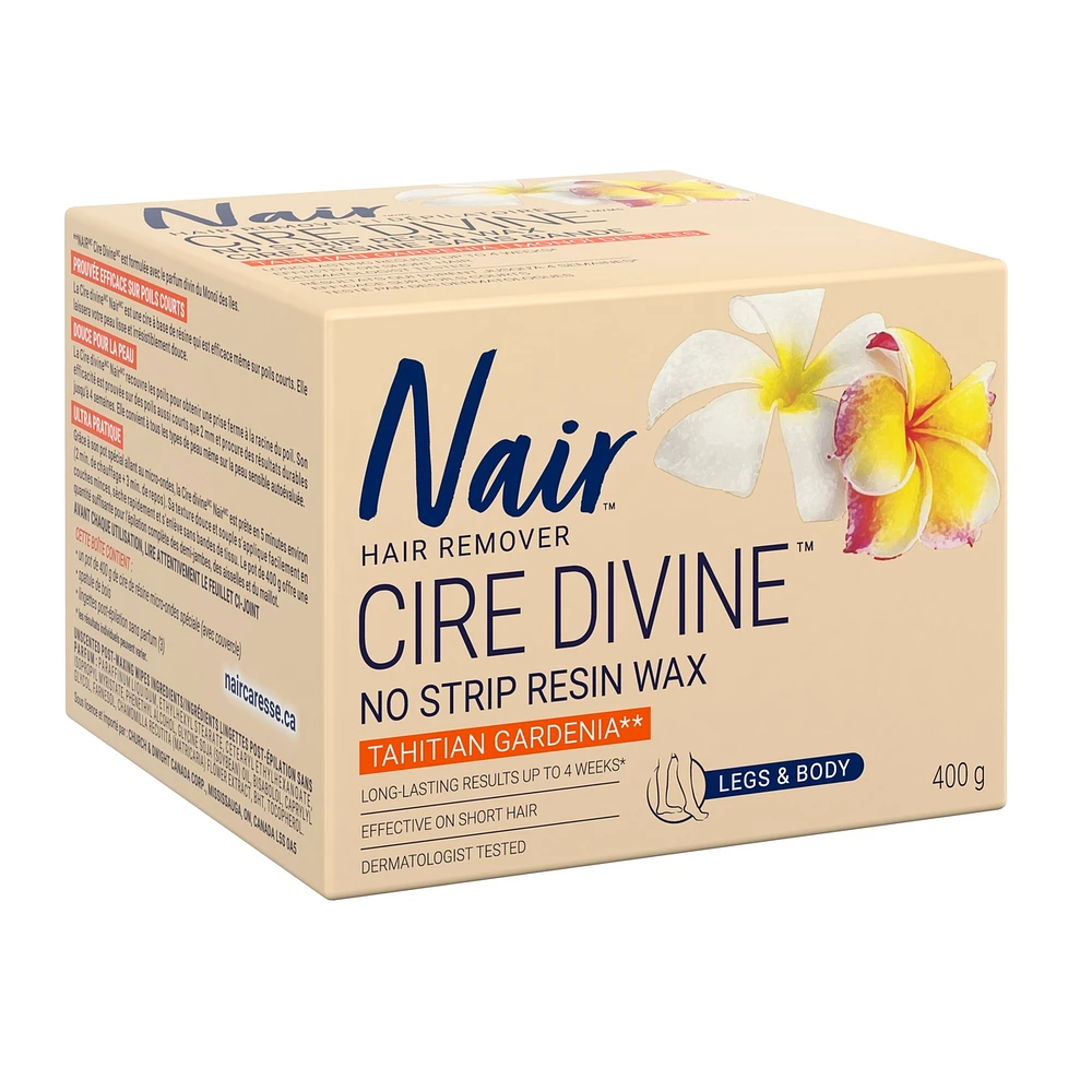 Cire Divine No Strip Resin Wax for Legs and Body, Tahitian Gardenia