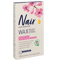 Wax Ready-Strips for Legs and Body with 100% Naturally Sourced Rice Bran Oil